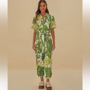 New! FARM Rio Linen Jumpsuit size M